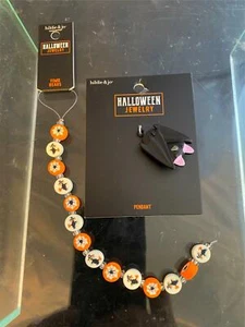 Menge 2 Teile Halloween Modeschmuck Neu mit Etikett Armband & Anhänger - Bild 1 von 1