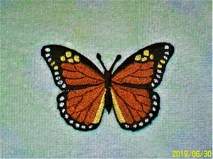 Butterfly Patch - 3 1/8" W x 2" H - New -Embroidered - Picture 1 of 2