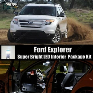 Premium Bright White LED Light Interior Package Kit for 2011 2012 Ford Explorer - Picture 1 of 11