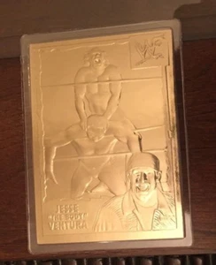 DANBURY MINT 22KT GOLD WWF JESSE VENTURA CARD - Picture 1 of 2