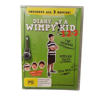 Diary of a Wimpy Kid 1 2 3 DVD Comedy Drama Family Middle School Survival Teen - Image 1 of 4