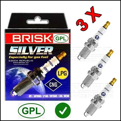 Candele di Accensione Gas Gpl Metano 3 LR17YS-9 Brisk Daewoo Matiz 1998>2020 - Immagine 1 di 4