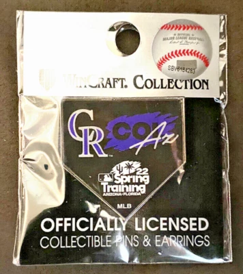 2022 Colorado Rockies Cactus League Spring Training Homeplate Pin - Image 1 of 2