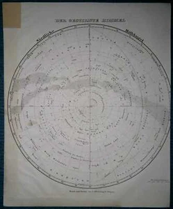 Mapa Sohr Berghaus 1848 Cielos estrellados (mapa del cielo), #2 - Imagen 1 de 1