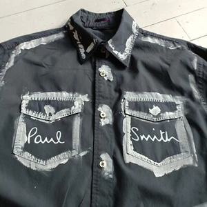 PAUL SMITH *CUSTOMISED* SHIRT Size Large Cartoon Painted Artist: Paul McNeil - Picture 1 of 13