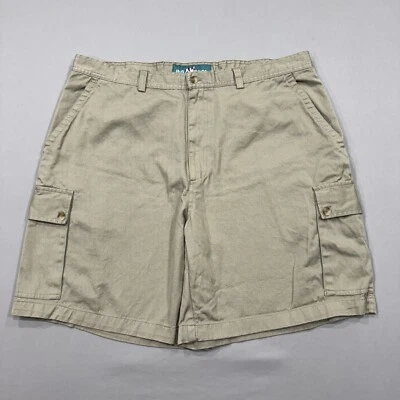 Pantalones Cortos Big Dogs Para Hombre 38 Beige Tostado Bolsillos de Carga Botón Trabajo Exterior Logo Ciudad Foto 1 de 4