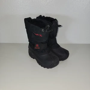 Kamik Rocket Kids Boots Size 10 Black Waterproof Warm Winter Boots - Picture 1 of 7