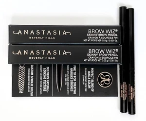 ANASTASIA BEVERLY HILLS Brow Wiz BROW PENCIL Med Brown Lot 2 x .03g TravelSz NEW - Picture 1 of 2