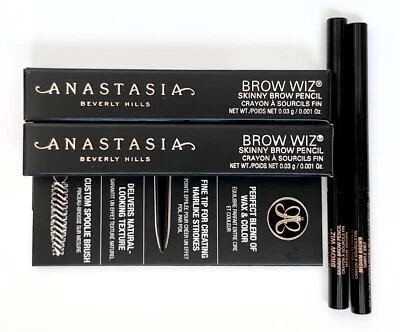 ANASTASIA BEVERLY HILLS Brow Wiz BROW PENCIL Med Brown Lot 2 x .03g TravelSz NEW - Image 1 of 2