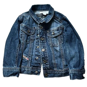 Diesel Jeans Baby Denim Jacket Removable Sweat Jersey Hood - Picture 1 of 7