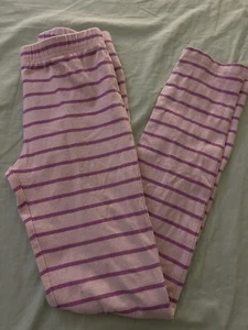 Gap Kids Girls Pink Striped Leggings, Size:L 10 Cute Ankle Leg - Picture 1 of 3
