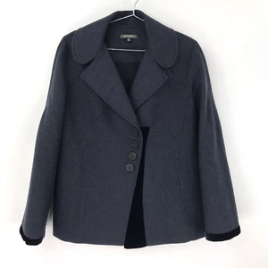 Zac Posen Wool Cashmere Blue Button Jacket Sport Coat Business Work Womens 6 - Picture 1 of 5