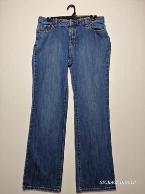 Pantalones de mezclilla para mujer Stamp 10 azul pierna recta todos los días talla 12 Foto 1 de 4