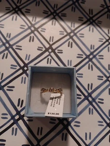  Echter weißer Saphir Kendra Scott Ring 18k Yg Vermeil vergoldet 925 Gr. 5 - Bild 1 von 6