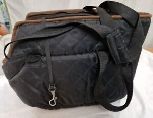Black Quilted Small Dog/Puppy Travel Bag. Sale Benefits Charity