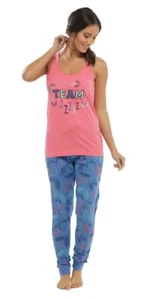 Mujer Verano Chaleco Top Y Pantalones Set Pijama - Imagen 1 de 4