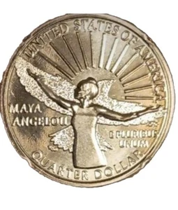 2022 D MAYA ANGELOU QUARTER ERROR SHOT IN ARM - Picture 1 of 6