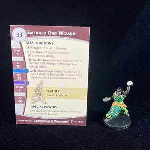 Dungeons of Dread - Emerald Orb Wizard (RAR) 44/60 mit Karte D&D Miniatur - Bild 1 von 6