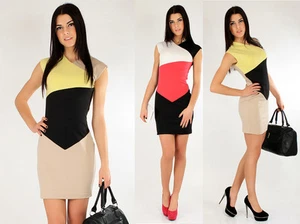 Stunning & Elegant Pencil Dress V-Neck Wiggle Office Formal Size 8-16 FA117 - Picture 1 of 3