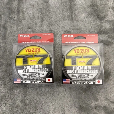 Yo-Zuri T7 Premium Fluorocarbon 10lb Line 200 YDS Lot of 2 Spools 100% Japan - Image 1 of 2