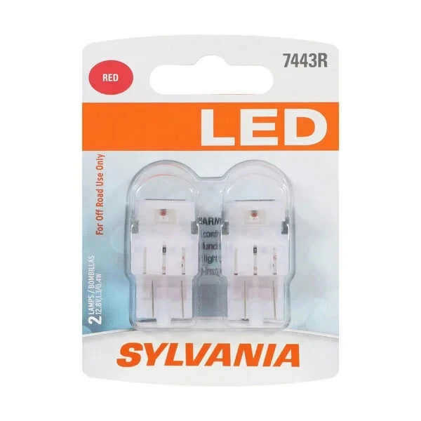 SYLVANIA - 7443 T20 LED Red Mini Bulb - Bright LED Bulb (Contains 2 Bulbs) - Image 1 of 1