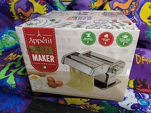 New Appetit Pasta Maker Non Slip Hand Crank Anti Slip Rubber Feet, 7 Positions - Picture 1 of 7
