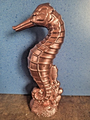 Seepferdchen Landhaus Deko Maritim Meer Ozean Sommer Pferd Keramik H 15cm bronze - Bild 1 von 4