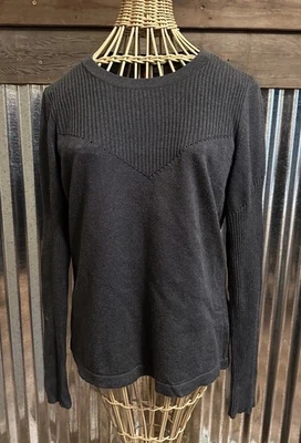 Suéter Vince Camuto Para Mujer Mediano Gris Diseño Acanalado Trabajo Maduro Neutro Foto 1 de 4