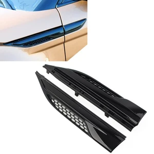 Für Land Rover Range Rover Evoque 2012-19 Glanz Schwarz Seitenflügel Lüftung Kotflügel Blende - Bild 1 von 11