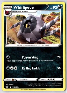 Whirlipede 106/198 Uncommon Non Holo Chilling Reign Pokémon TCG LP - Picture 1 of 2
