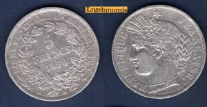 5 Francs Cérès 1850 BB Strasbourg TTB - II République , 1848-1852 - Foto 1 di 1