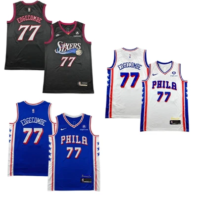 VJ Edgecombe #77 YOUTH Stitched Jersey Black/White/Blue