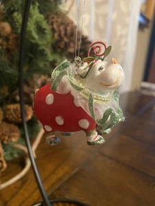 DEPARTMENT 56 Patience Brewster KRINKLES Christmas Mini Ornament- Merry Bulldog - Picture 1 of 3