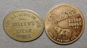 C933 2-Chicago IL: Miller’s Steak House, 7011 N. Western Ave – 1.00 - $1.00 Cow - Picture 1 of 2