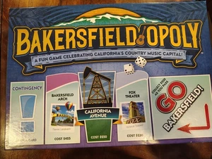 Bakersfield-Opoly Monopoly CA Country Music Capital Game New In Sealed Box - Picture 1 of 4