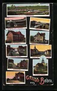AK Bebra, Totalansicht, Bahnhof, Neues Schulhaus, Kaiserl. Postgebäude, Hotel S  - Picture 1 of 2