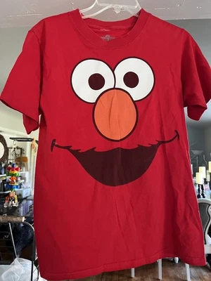 Sesame Street Elmo Face T-Shirt Small Red 100% Cotton Vintage 2009 - Image 1 of 3