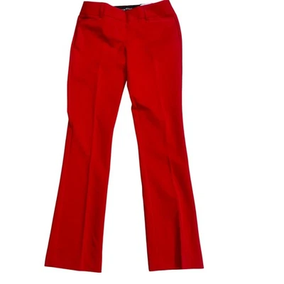 Pantalones de vestir EXPRESS columnista cebada tiro bajo rojo dama corte bota talla 4 nuevos con etiquetas Foto 1 de 4