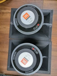 Pair 2x JBL 2447J + 2381 Horns 4" Compression Driver Original Diaphragms - Picture 1 of 10