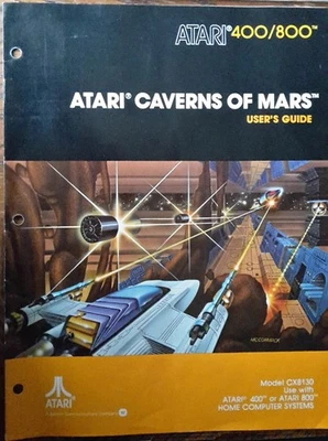 Caverns of Mars game diskette for Atari 8-bit w/ manual. Tested - Image 1 of 3