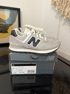 New Balance 574 Classics Black Grey Blue Kids Running Sneakers Size 13 - Picture 1 of 5