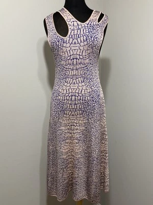 McQ Alexander McQueen Patterned Fit and Flare Dress Sized as L, Fits 10-12 - Image 1 of 4