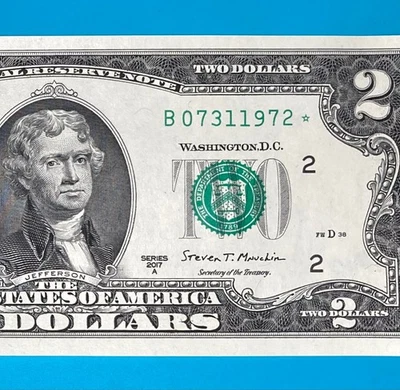July 31, 1972 (B 07311972 *) BIRTHDAY $2 Two Dollar Bill *UNC* - Image 1 of 4