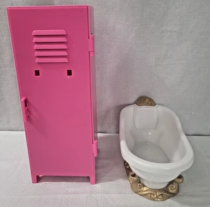 Bañera de plástico blanca/dorada para niños Kraft Disney Princess Castle en pedal y armario rosa - Imagen 1 de 6