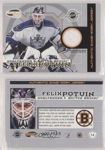 2003-04 Pacific Invincible Authentic Game-Worn Jerseys /525 Felix Potvin #14