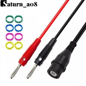 BNC Male to Dual 4mm Banana Plug Coaxial Cable Oscilloscope Test Lead 120cm Wire - Picture 1 of 9