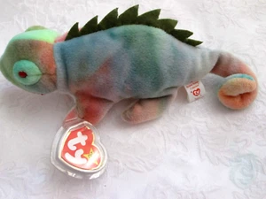 IGGY THE COLORFUL IGUANA TY BEANIE BABY-RARE-RETIRED 1997 MINT TAG ERRORS NEW - Picture 1 of 14