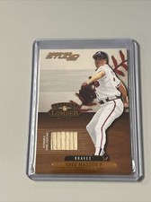 2001 Donruss Studio Leather And Lumber Greg Maddux Bat Relic 