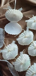 Danke Kerze Gastgeschenke Taufe, Kommunion, Konfirmation Hochzeit, 10 Stück - Bild 1 von 2