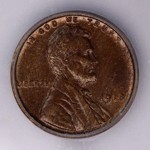 1918-P 1918 Lincoln Wheat Cent 1c ICG - MS64 RB Cover